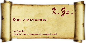 Kun Zsuzsanna névjegykártya