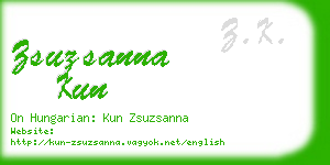 zsuzsanna kun business card